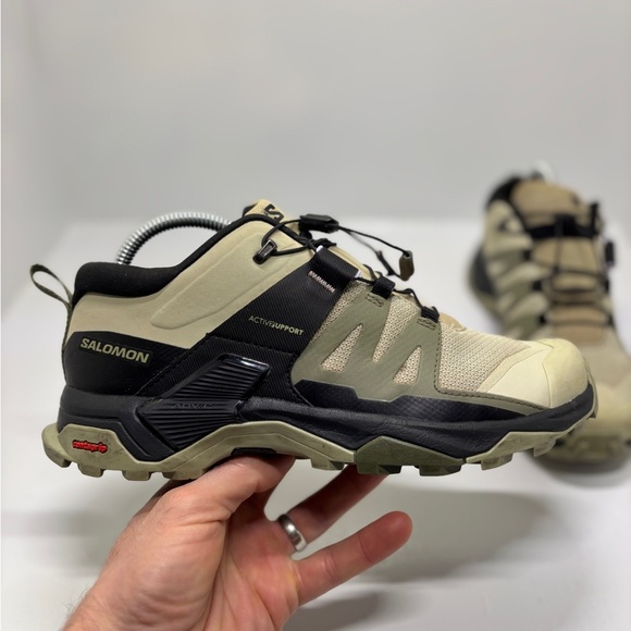 Salomon X Ultra 4 Women’s 8 Trail Hiking Shoes Green Tan Contagrip - Picture 12 of 14